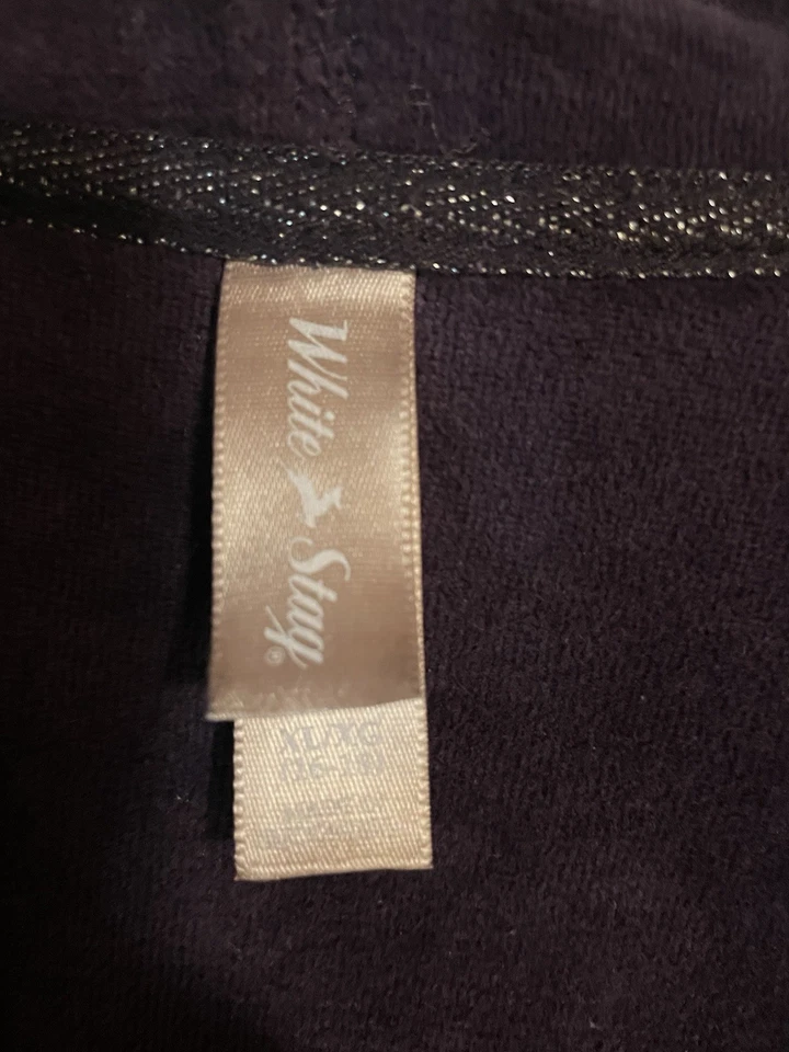 Mono chaqueta con cremallera completa de terciopelo violeta blanco ciervo para mujer talla XL Foto 2 de 2