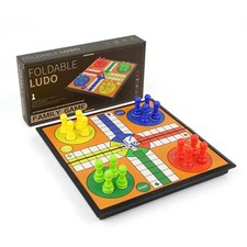 Ludo Game Set Strategy Game Parent Interaction with Foldable Board