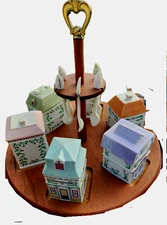 Lenox Spice Village Condiment Set Jars 92  ADDED GARLIC & CHEESE SHAKER SPECIAL