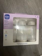 MAM Self Sterilising Anti-Colic Bottle 260 ml 3 Pack - Blue, pink, baige, mint