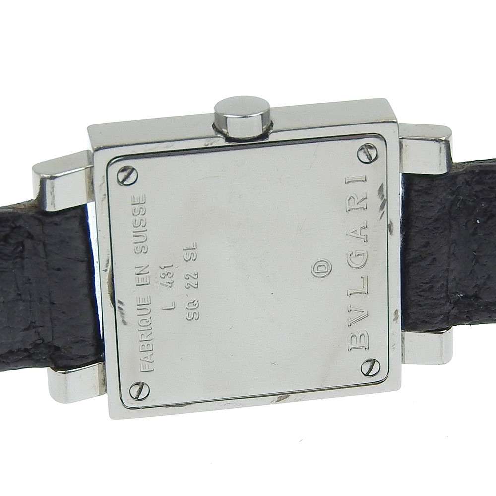 BVLGARI Quadlard Watches SQ22SL blackDial Stainless Steel 