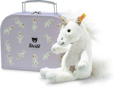 Steiff 708015 Cuddly Toy Unicorn in Suitcase 20cm