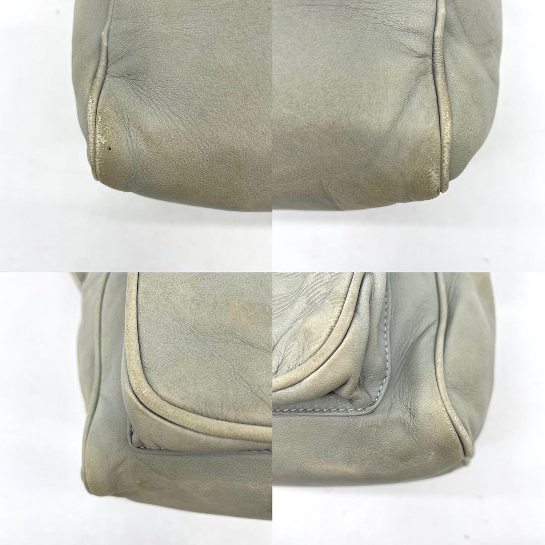 Loewe Anagram Light Gray Leather Camera Shoulder Bag Auth — image 7