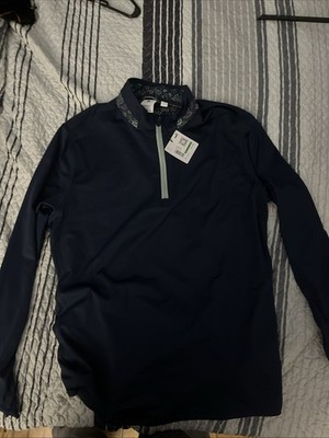 Puma x Liberty 1/4 Zip Floral Collar Mens L Golf 621640 02 UPF 50+