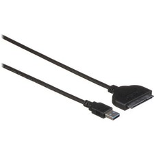Lot of 5 Rocstor USB 3.0Type-A to 2.5" SATA Adapter Cable 20", Black Y10A227-B1
