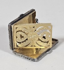 Rare Pendentif Vinaigrette  Argent Massif Et Vermeil -  XIXeme 