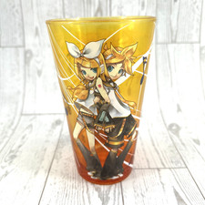 Taza de vidrio Just Funky Hatsune Miku Vocaloid Rin And Len 16 oz naranja amarillo