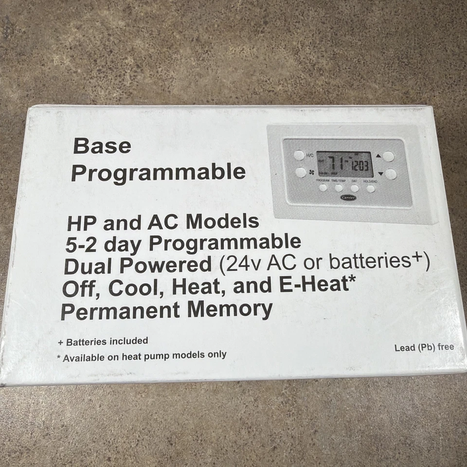 CARRIER TB-Pac01-A Series Programmable Thermostat (1H/1C, 5-2 Day) - Image 3 of 4