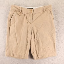 Talbots Shorts Womens 6P Beige Cotton Bermuda Shorts Chino