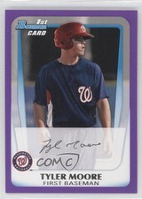 2011 Bowman Prospects Retail Purple Tyler Moore #BP5 0w3
