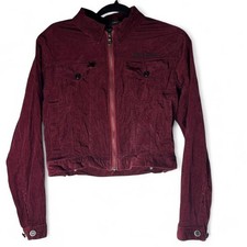 Burgundy harley davidson corduroy jacket