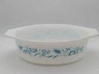 1960s PYREX Blue Meadow 1.5 Qt Casserole Dish NO LID #043