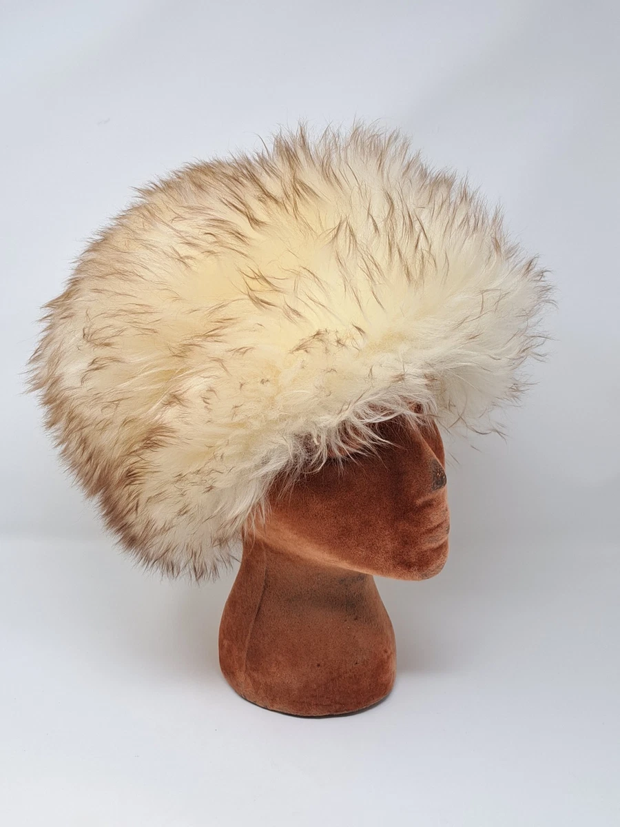 Dyed Italian Lamb hat Sz 9 Italy Vintage Dyed Tuscan Lamb Fur Hat With Under Chin Strap Made  main image 4