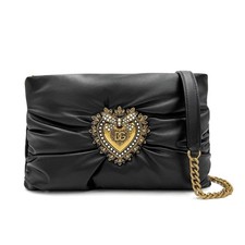 Dolce&Gabbana Devotion Chain Shoulder Bag Black Heart Limited Edition A popular