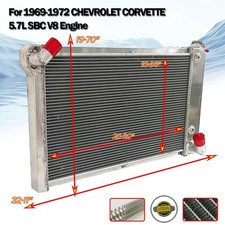 Radiator Cc1655 For Chevrolet Corvette 1969-1972 5.7l Sbc V8 Small Block Atmt Radiator Cc1655 For Chevrolet Corvette 1969-1972 5.7l Sbc V8 Small Block Atmt