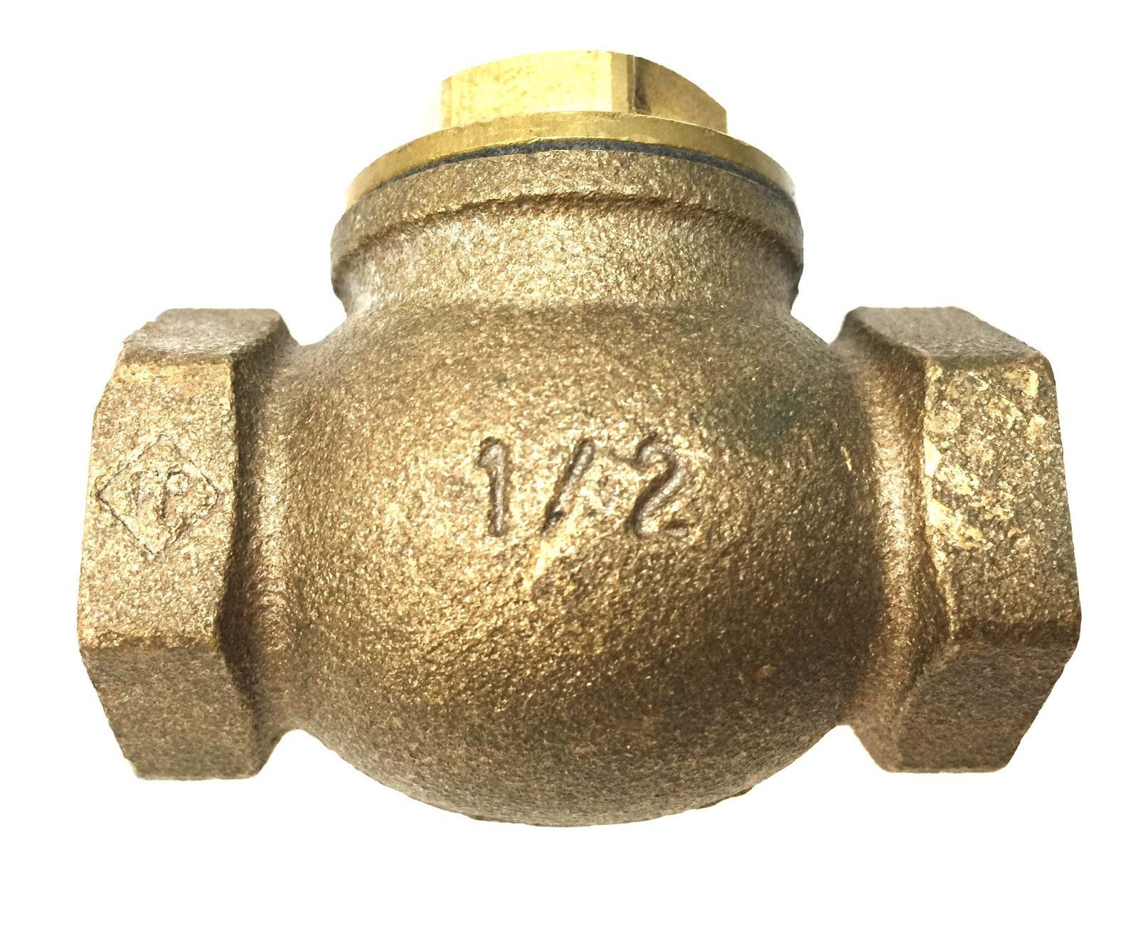 FP 1/2" Brass Female Swing Check Valve PN16 NOS
