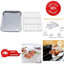 Healthy Toaster Oven Tray & Broiler Pan Set, 9.3'' x 7'' x 1'' - Dishwasher Safe