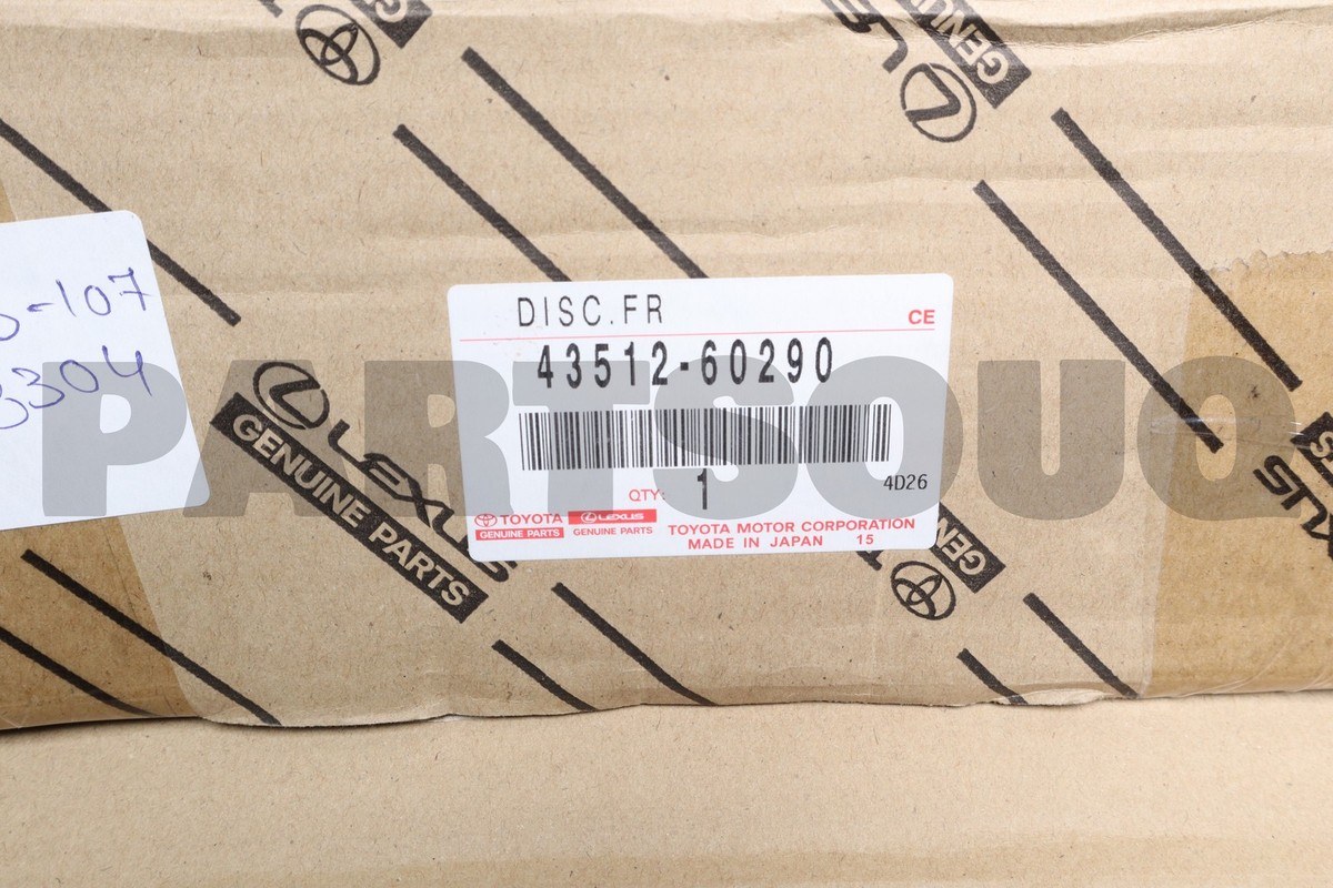 イエス（2020 ） 4351260290 Genuine Toyota DISC FR 43512-60290 | eBay