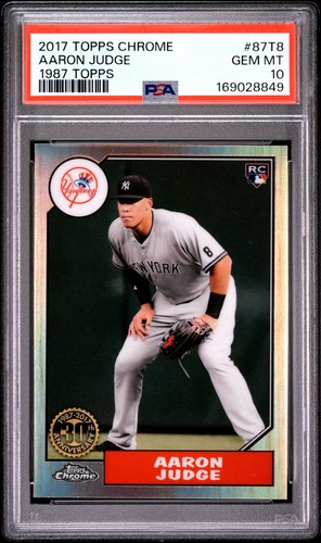 169028849 Aaron Judge 2017 Topps Chrome #87T-8 1987 Baseball Rookie RC PSA 10