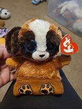 Ty Beanie Babies Peek-A-Boo's 4 inch PUPS the Dog Cell Phone Holder with Tags