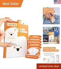 Travel Wipes Compact Hypoallergenic Unscented 60pcs Pack of 10