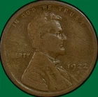 1922-D Lincoln Wheat Cent Very Good VG Coin, Rims Filed (Damaged) #33675