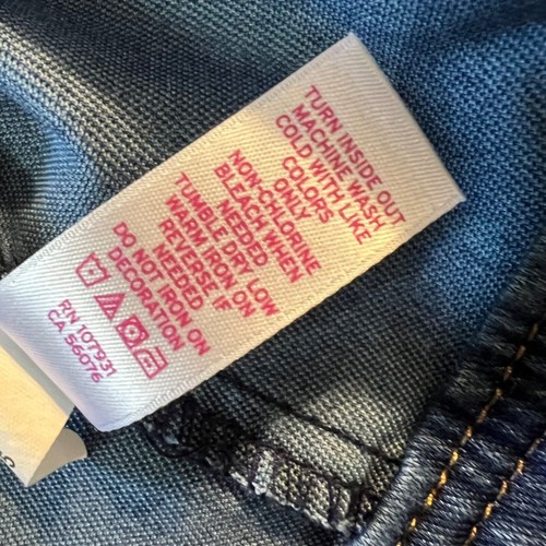 Justice Girls Denim Jean Jacket Stretch Classic Medium Wash Button Close Sz 8 10 - Picture 10 of 10