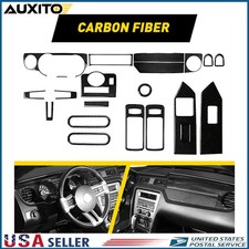21x Carbon Fiber Interior Cover Trim Panel Kit For Ford Mustang 2009-2013 Parts