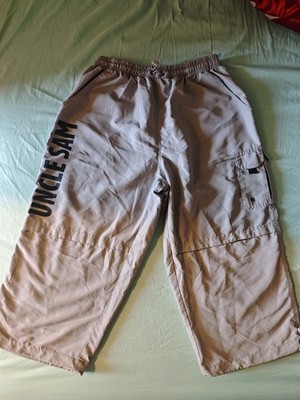 Herren 3/4 Cargohose Uncle Sam Grau Gr. XL Mit Verstellbaren Bündchen