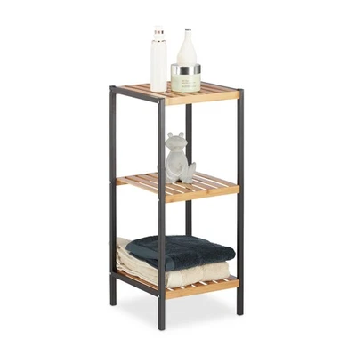 Étagère en bambou meuble de rangement 3 niveaux léger étagère universelle - Photo 1/2