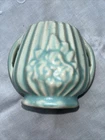 SALE $ Vintage NELSON  McCOY Pottery MINIATURE Teal Aqua Green  Flower Vase 3.5"