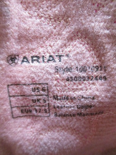Stivali western da bambino Ariat in pelle marrone e stampa ghepardo stile 10010911 taglia 6 - Foto 10 di 10