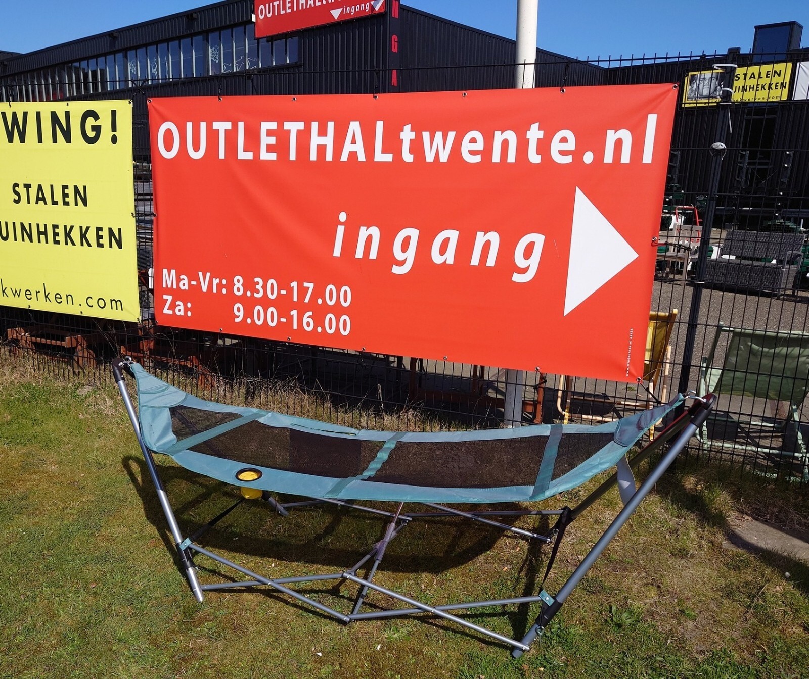 Hamaca con Estructura - Plegable y Portátil - Jardín Camping Balcón - 235x85cm