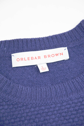 ORLEBAR BROWN Waffle Knit Lambswool Navy Sweater - L - Bild 7 von 10