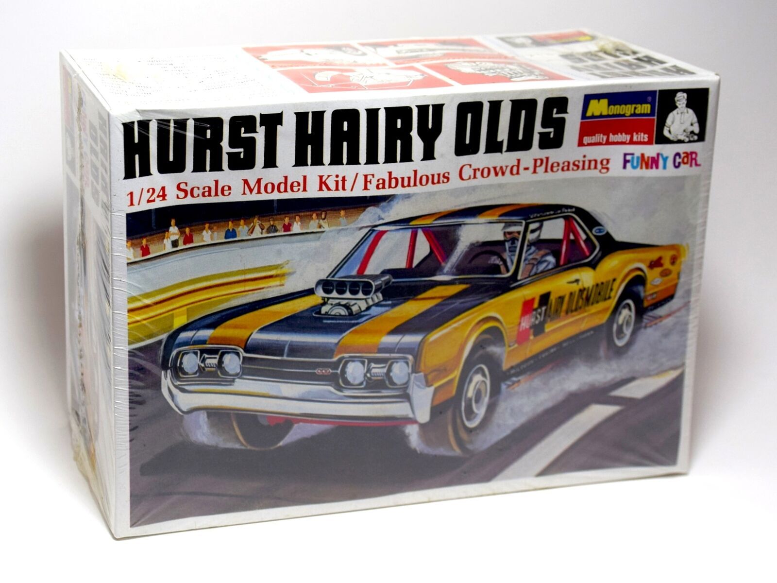 Monogram PC175 1/24 Scale 1967 Hurst Hairy Olds 442 Funny Car Plastic ...