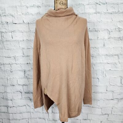 Nordstrom signature cashmere sweater Sz S turtleneck long sleeve camel A1c