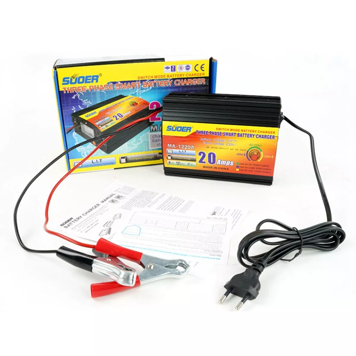 Suoer 20A 12V Intelligent Battery Charger (MA-1220A)