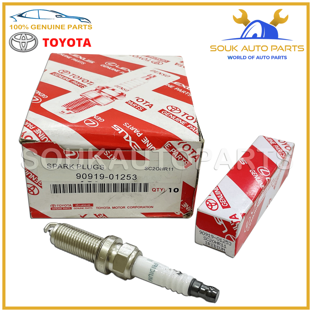 90919-01253 Genuine Toyota SPARK PLUG SET OF 4 IRIDIUM COROLLA