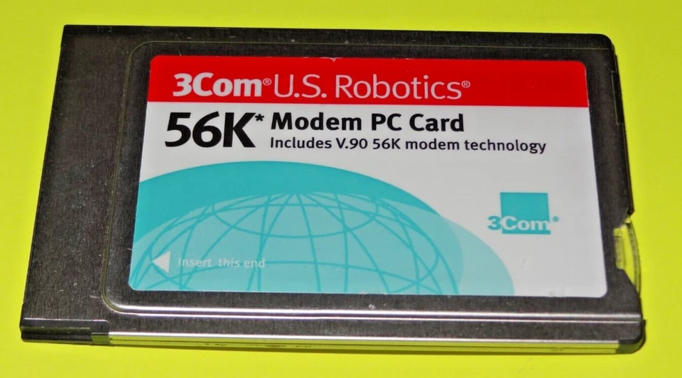3COM USROBOTICS 56K MODEM PC CARD, MODEL 3056, V.90 56K - Image 2 of 3