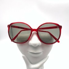Vintage Jordache Highlander 706 Red Round Sunglasses USA FRAMES ONLY