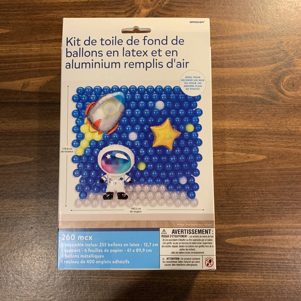 Kit de gota trasera globo de látex y lámina espacial 260 piezas fiesta de cumpleaños Foto 3 de 3