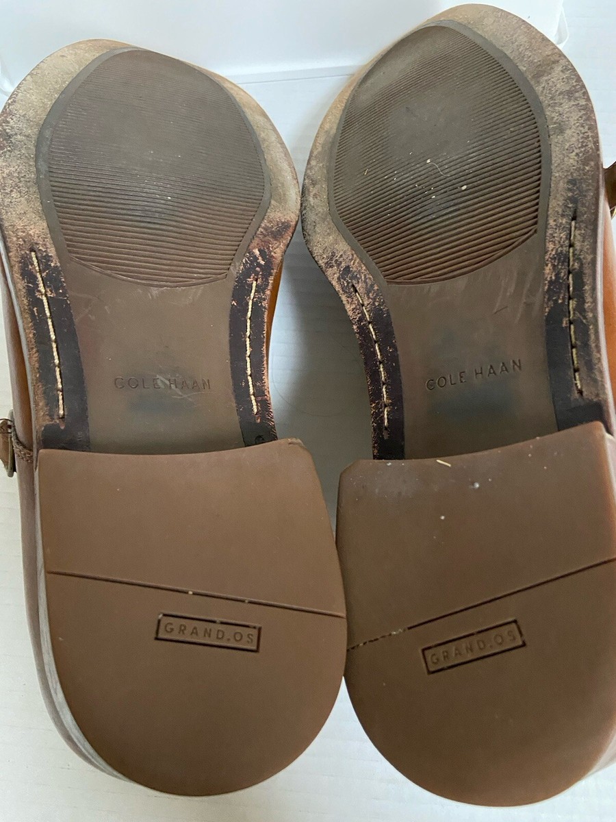 Cole Haan Mens Warner Grand British Tan Leather Monk Strap  display picture 3