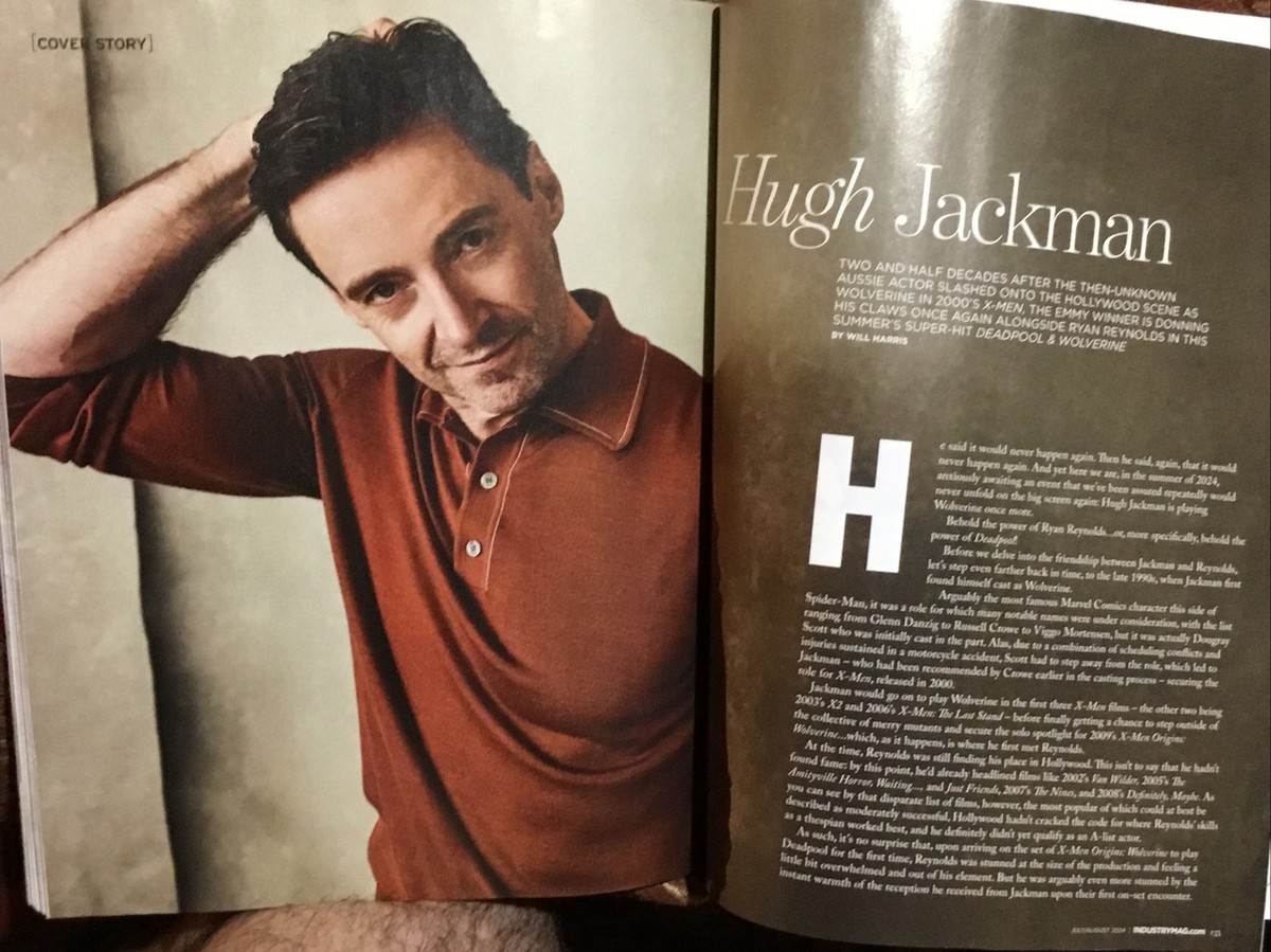 INDUSTRY Mag HUGH JACKMAN donning claws DEADPOOL WOLVERINE