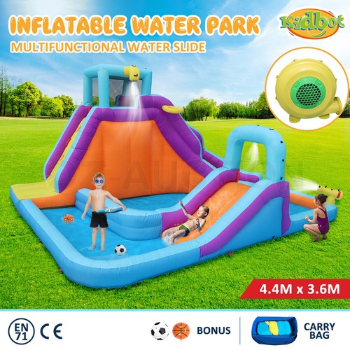 Inflatable Water Park Castle Kids Jumping Splash Pool Water Slide Bouncer 4.4m