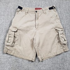Abercrombie Fitch Shorts Mens 34 Tan Cargo Paratrooper Military Baggy T-2083