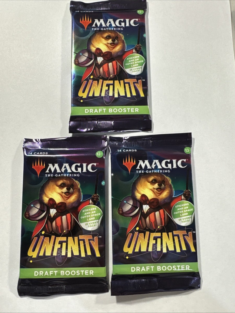 3x Magic the Gathering Unfinity - Draft Booster Pack LOT Factory Sealed  From Box | eBay