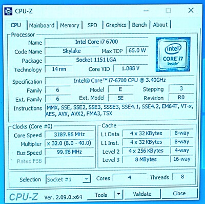 SR2L2 - Intel Core i7-6700 Socket LGA 1151 3.4GHz 8MB SmartCache CPU Processor
