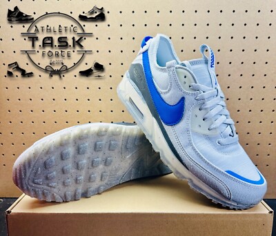 NEW Nike Air Max 90 Terrascape Pure Platinum Hyper Royal DV7413-002 Mens Sz 9.5