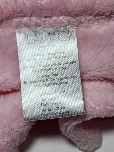 Lila Jack Elephant Lovey Pink and Gray Stuffed Animal Security Blanket EUC - Picture 7 of 8