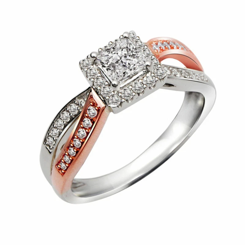 Reverse split shank engagement ring sale